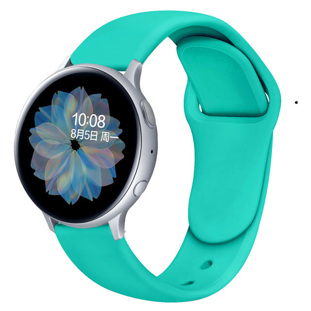 Convient pour Galaxy Active 2 boucle vers l'envers bracelet en silicone 20 22mm Sports intérieur boucle Str