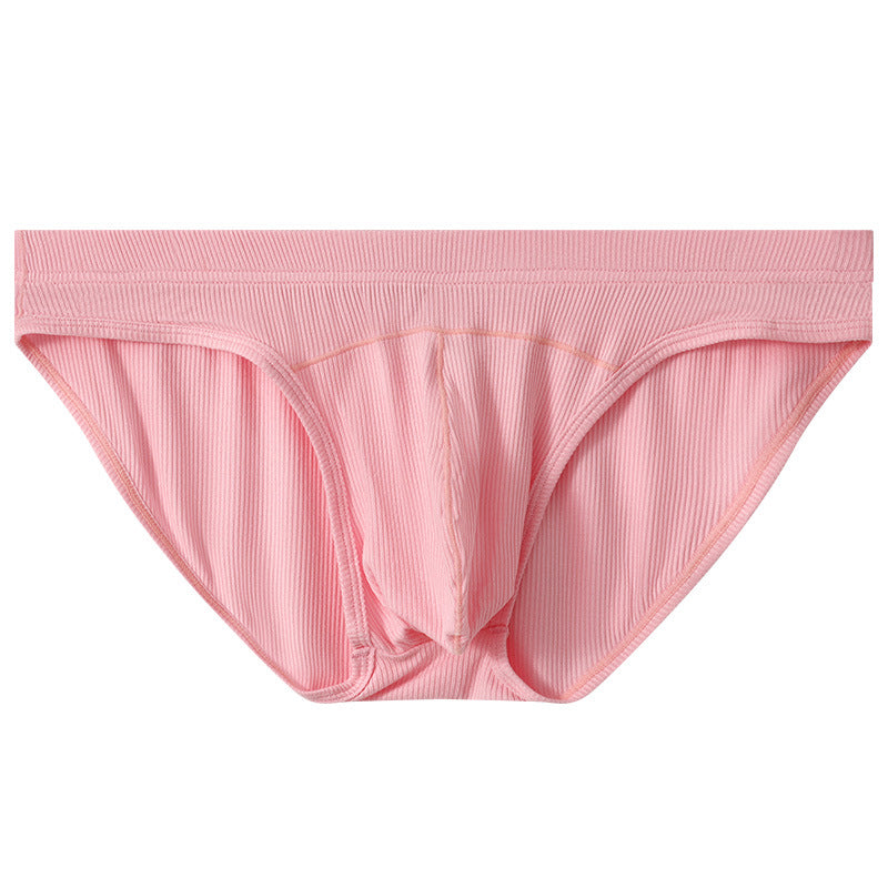Briefs hommes Convex Low Waist Briefs Respirant Sexy Jeune Sous-vêtements Couleur solide Loose Pan