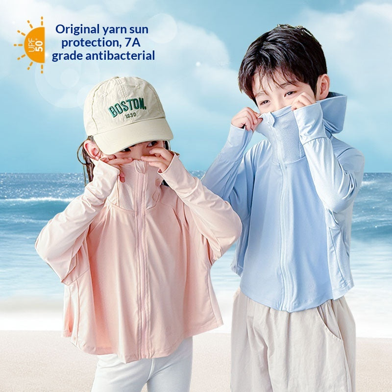 Ice-silk Respirant Enfants Vêtements protecteurs du soleil
