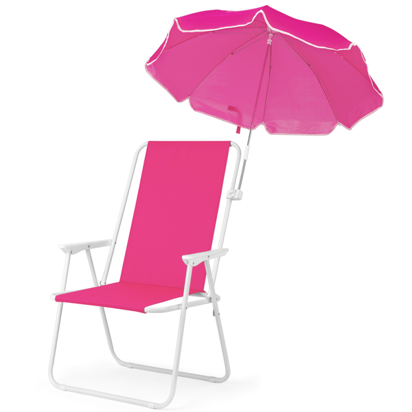 1 Pack pliant chaise de plage avec parapluie