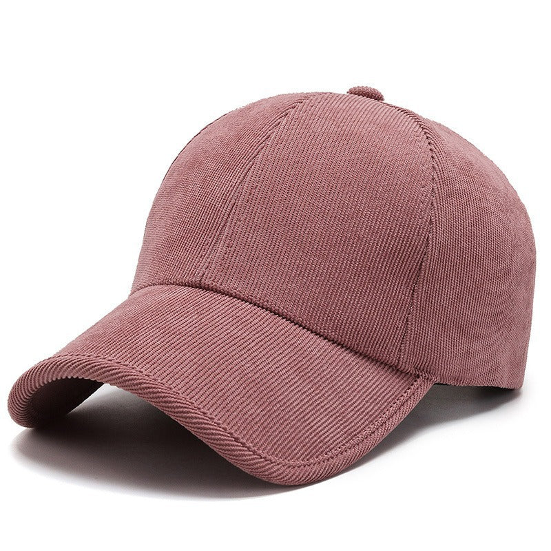 Quatre saisons Corduroy Couleur Casquette de baseball Casual Tous appariements