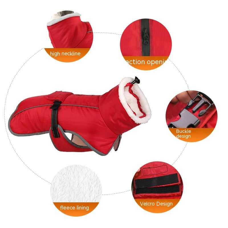Animaux de compagnie Coton rembourré Coat Hiver Grand chien Golden Retriever Jarre Aero Bull Corgi Puppy Cloth