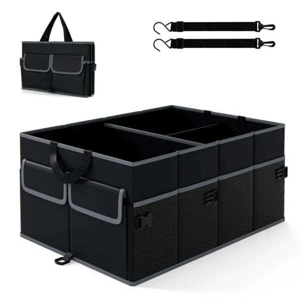 13 Gallon Auto Trunk Organizer - 3 Compartments + 6 Pockets