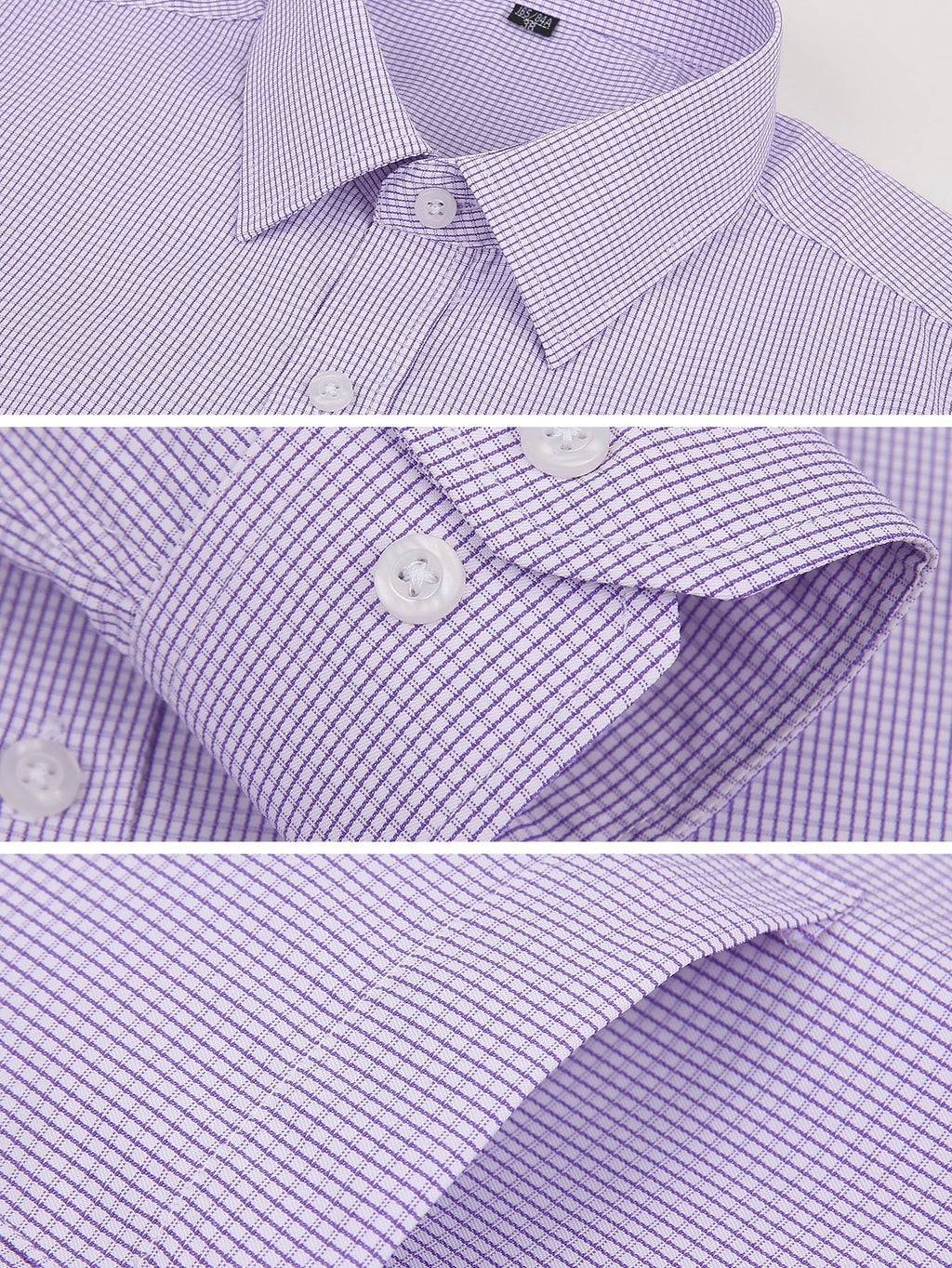 Chemise classique à manches longues pour homme avec poche unique
