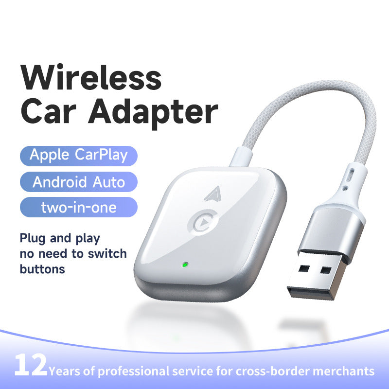 Wired-to-Wireless CarPlay Compatible In-Car Navigation Smart Box Module