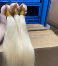 Rideaux de cheveux Bone Straight Fake Gold