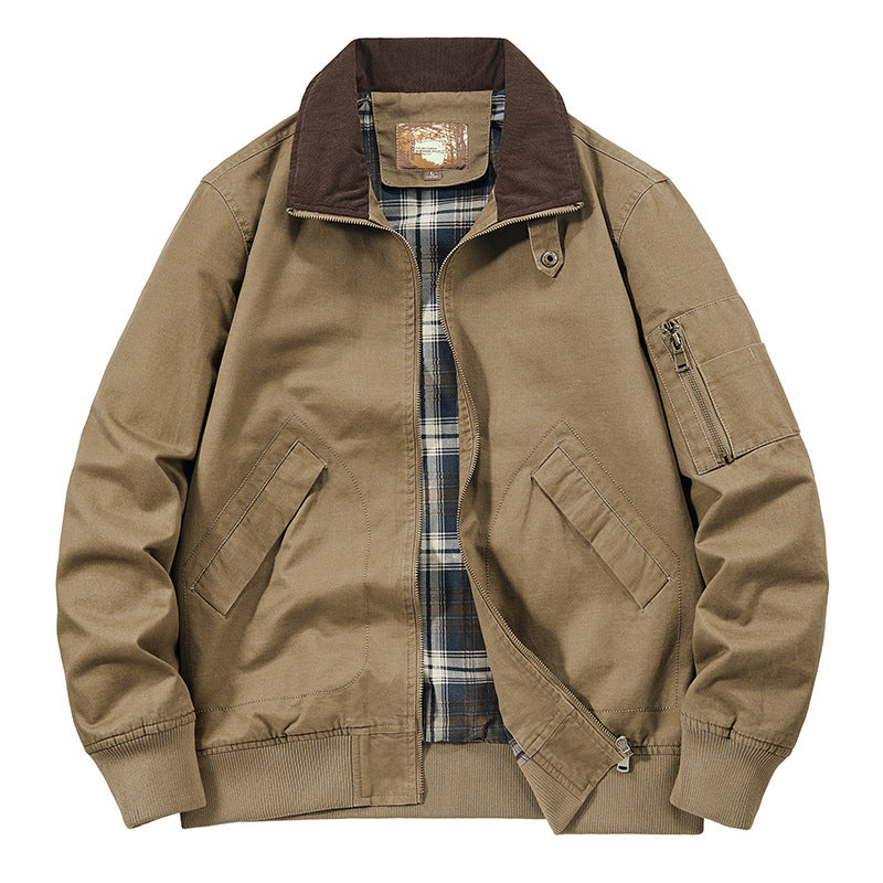 Veste de vol en coton lavé pour hommes