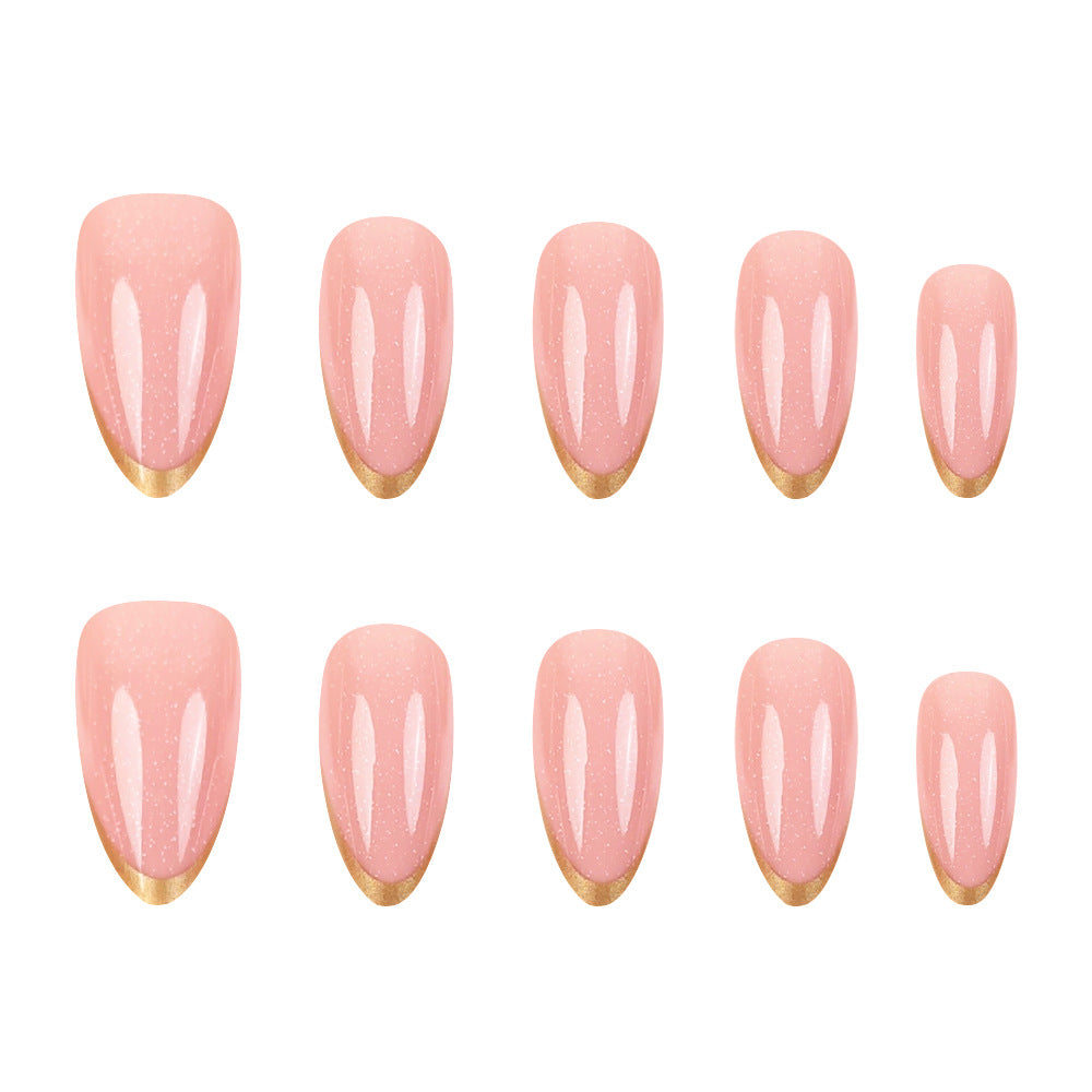 24 pièces de faux ongles courts en forme d'amande