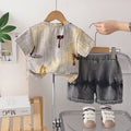 Boys Burnout Short Sleeve Set