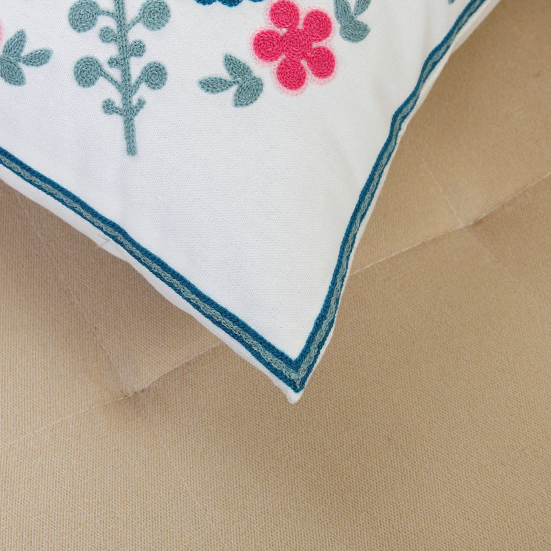 Tissu de coton brodé Grand repose-tête de lit oreiller