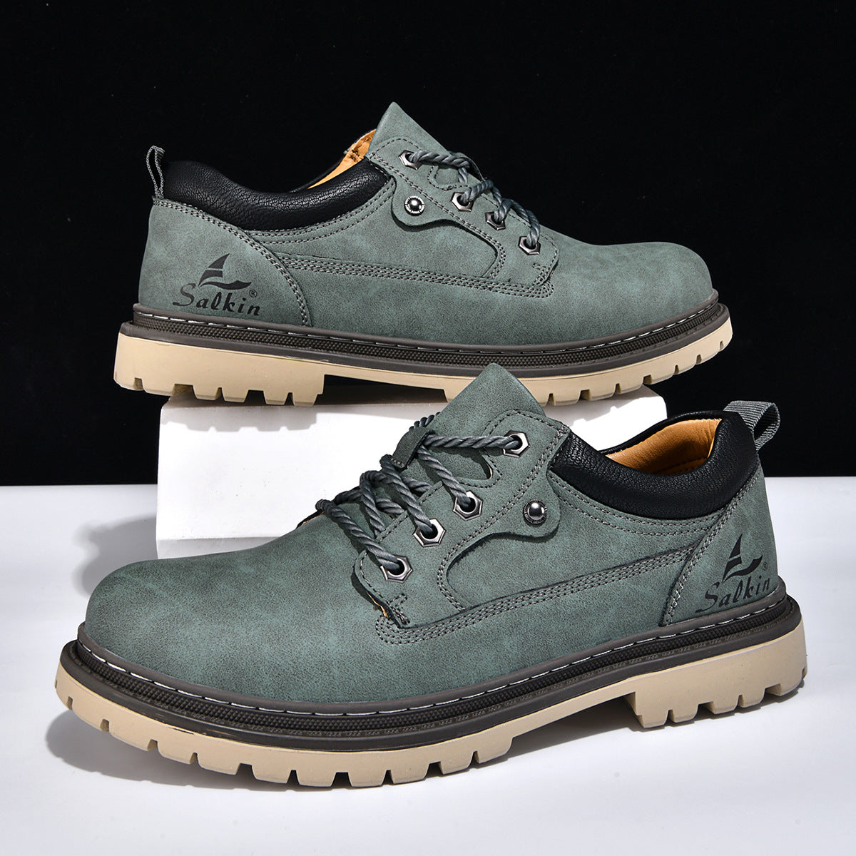 Bottes de travail de style britannique pour hommes tendance