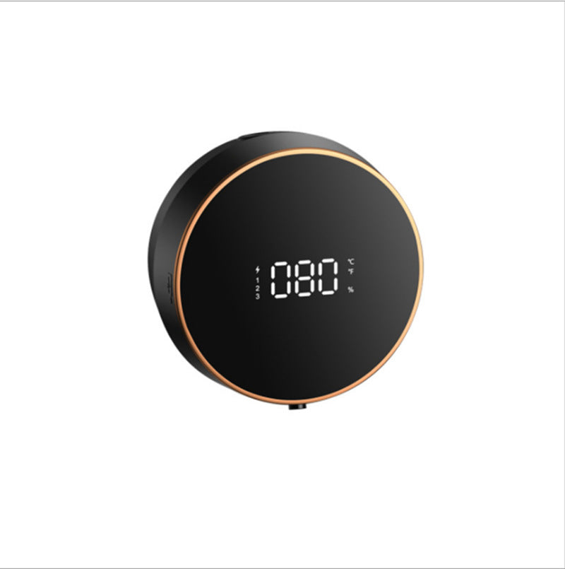 Distributeur de savon de capteur automatique 300ml noir USB rechargeable 180 jours en position debout