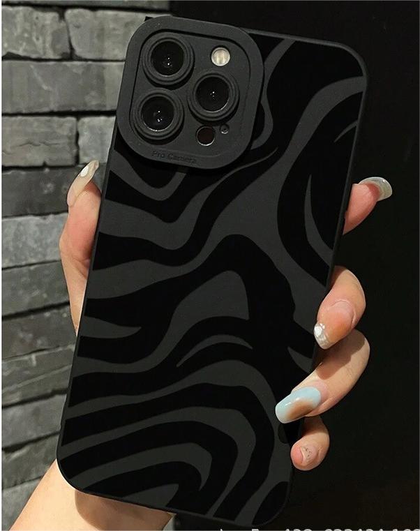 Cas de téléphone d'élèves rayés noirs