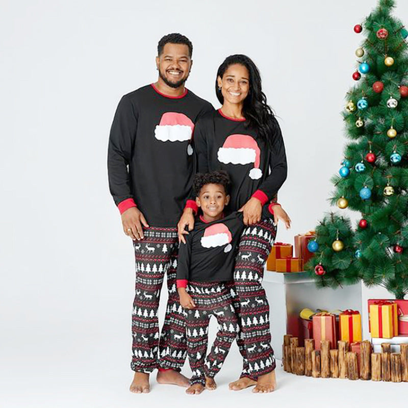 Christmas Long Sleeve Printed Parent-Child Outfit