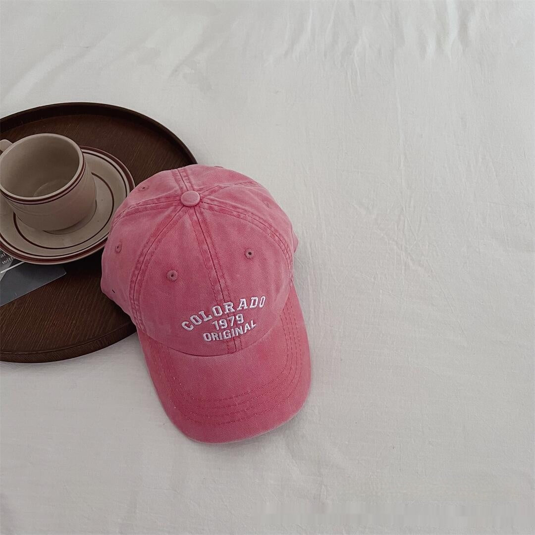 Casquette de baseball vintage avec lettres brodées pour les enfants