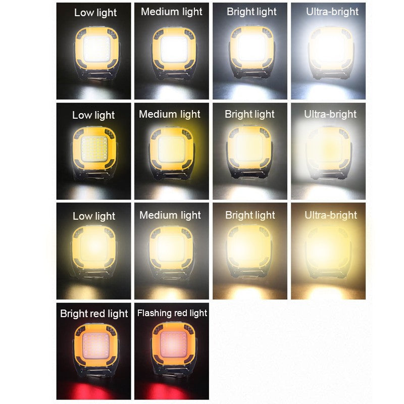 Lampe de travail LED rechargeable COB Super lumineux Projecteur portable étanche