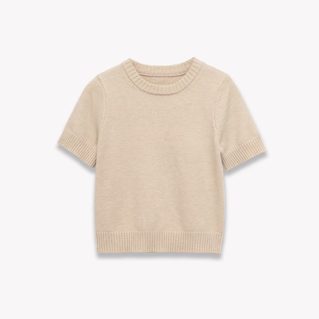 Femmes Col rond Tige simple casual