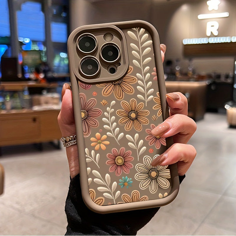 Étui de téléphone d'échelle Classic Flower Design résistant aux gouttes