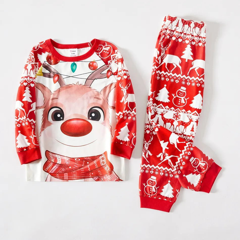 Mode Casual Christmas Print Maison Porter l'enfant parent Set