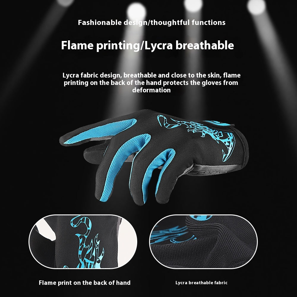Vélo de montagne extérieur Long Doigt respirant Absorption de choc Gants de vélo résistant à l'usure