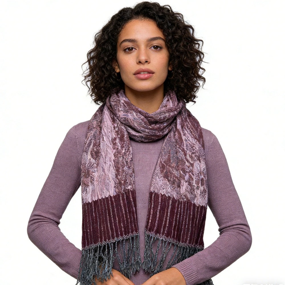 2pcs Glamour Dinner Accessory Rich Jacquard Texture Evening Light Jacquard Scarf