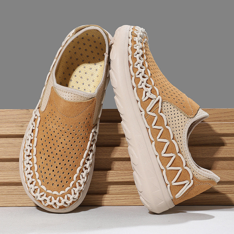 Chaussures en mesh tissées à la main et respirantes