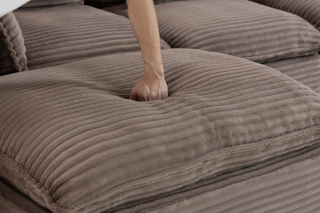 129,8" Largeur Cloud Couch Oversize Modular Sectional Canapé Vrai Relax Comfy Coupes Wide&De