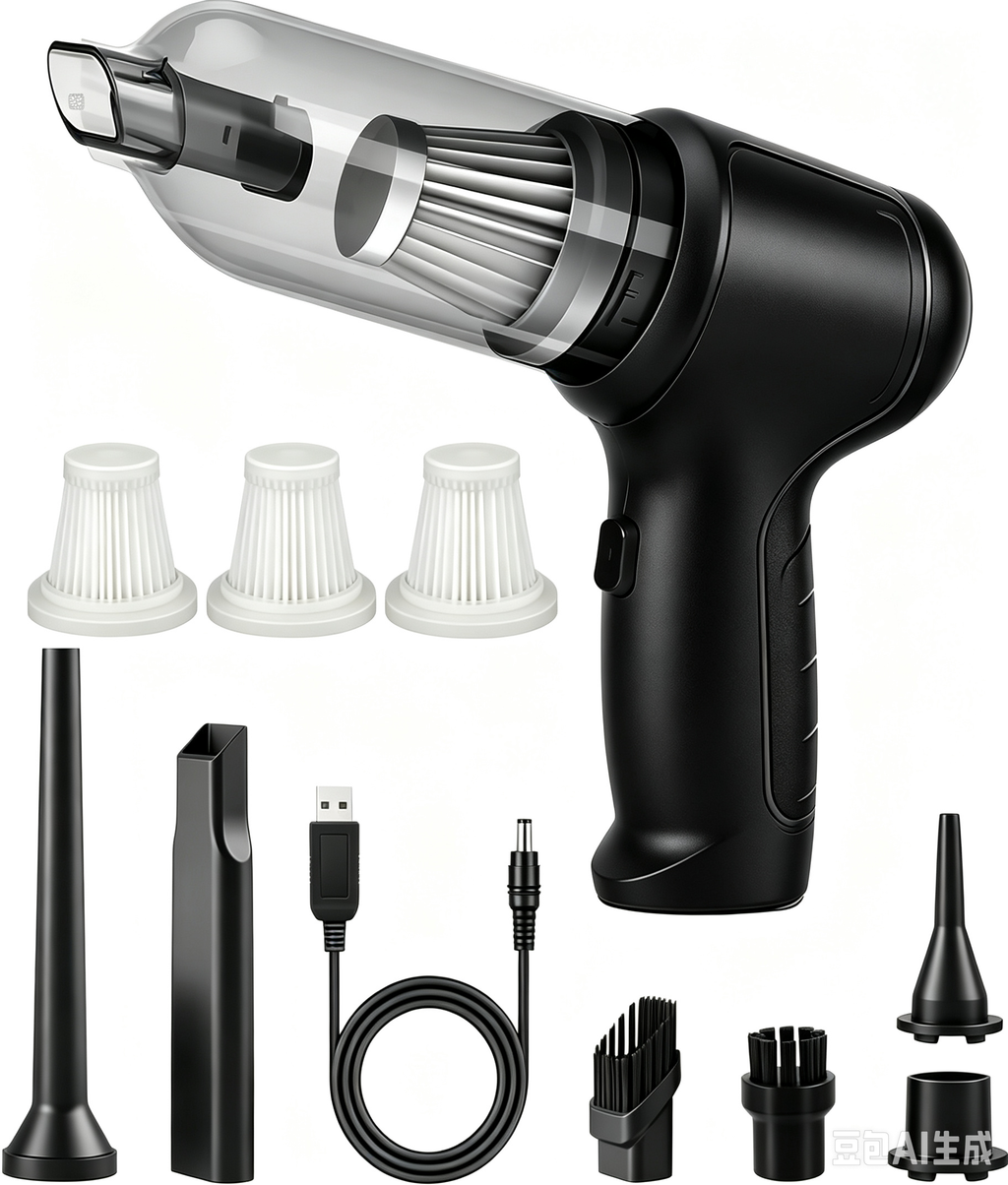 Powerful Car Aspirateur Nettoyant humide sans fil sec Nettoyage à main à forte aspiration