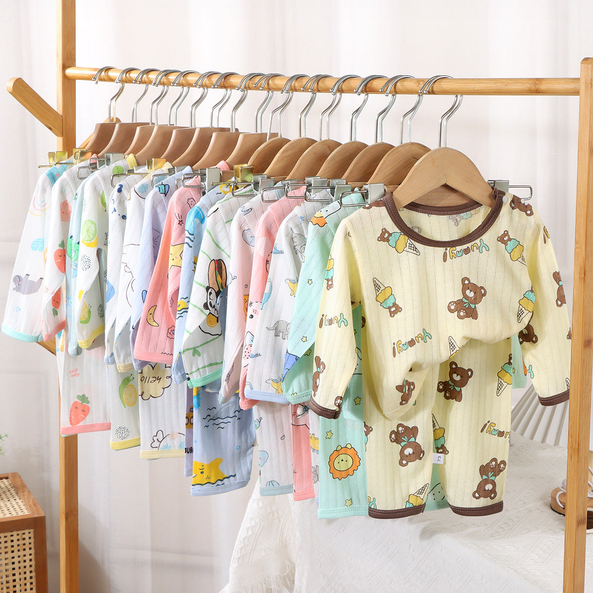 Summer Baby Cotton Maison Porter Pajama pour enfants