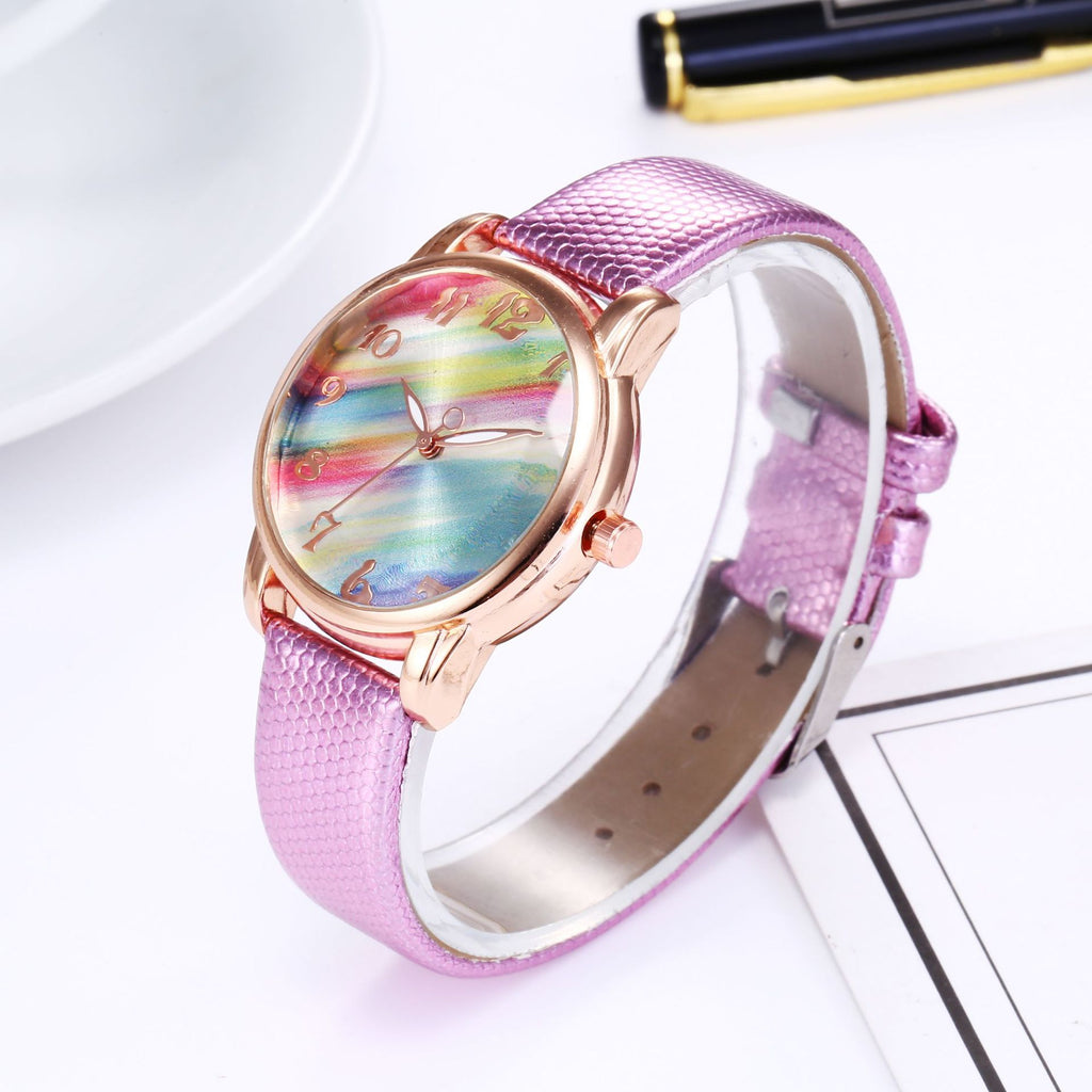 Trendy et fashionable Rainbow Face Women's Watch