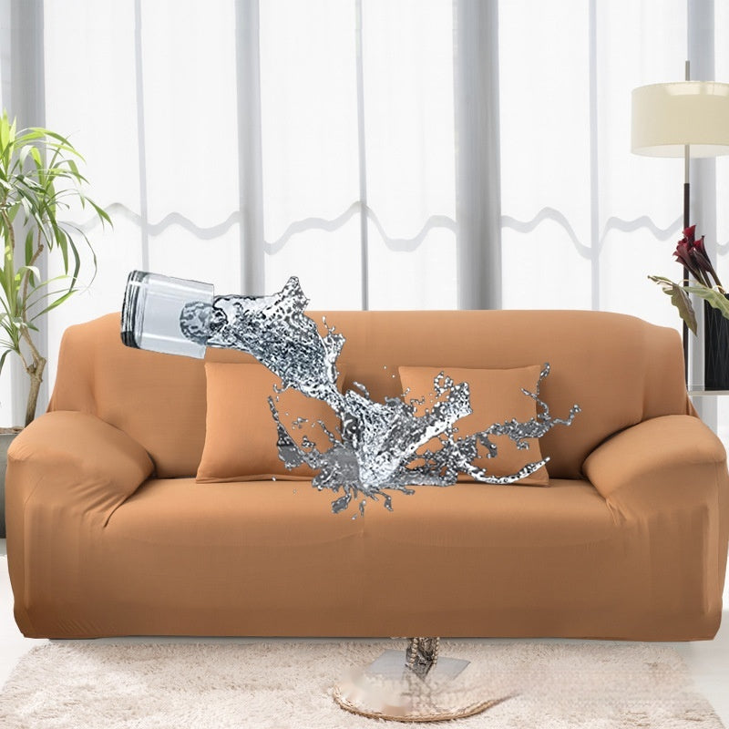 Solid Color Elastic Waterproof Sofa Couverture en soie de lait tout compris
