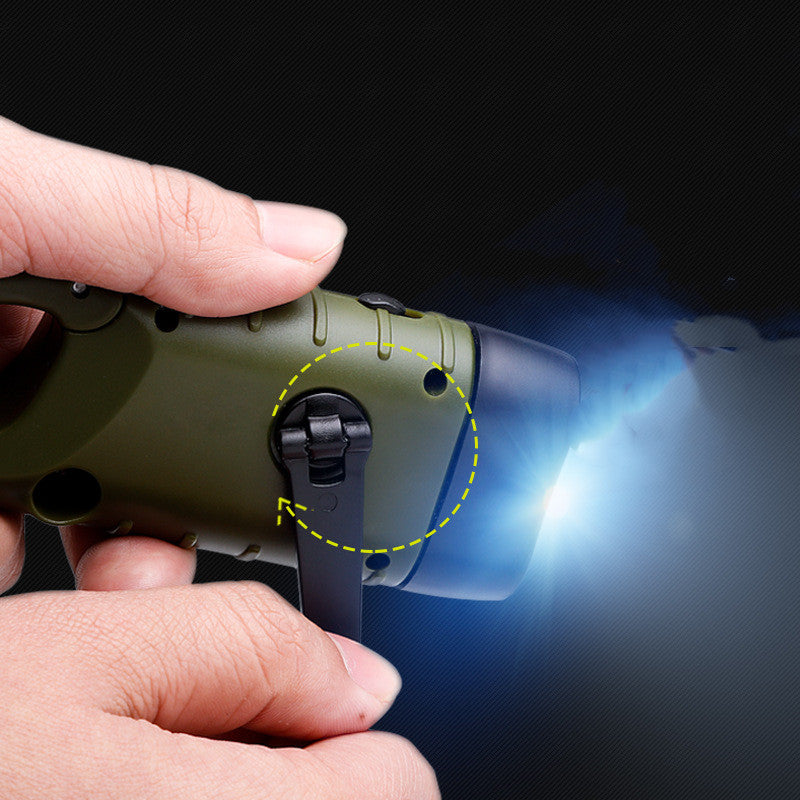 Outdoor Main-craned Power Generation LED lampe de poche forte lumière solaire USB charge