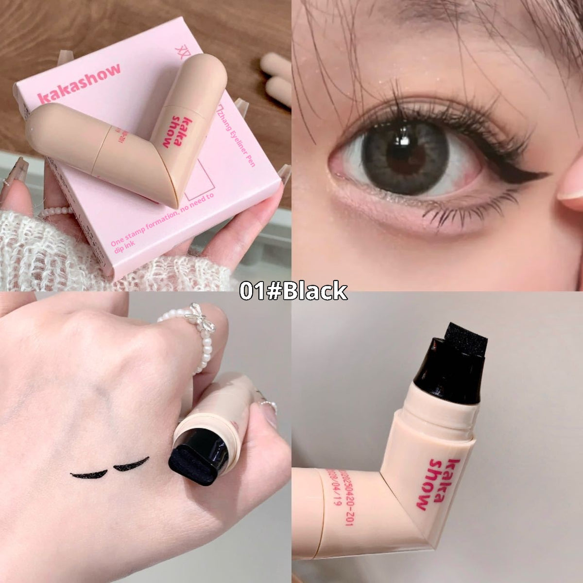 Eyeliner à double extrémité résistant aux boues et résistant à la sueur