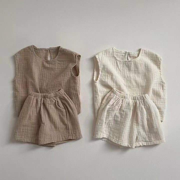 Un short de vest respirant set All-matching Des enfants confortables