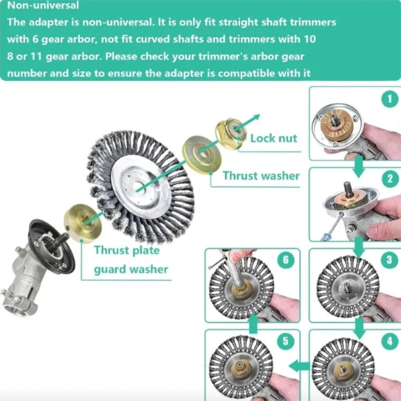Tête de taille en acier 5 paquets