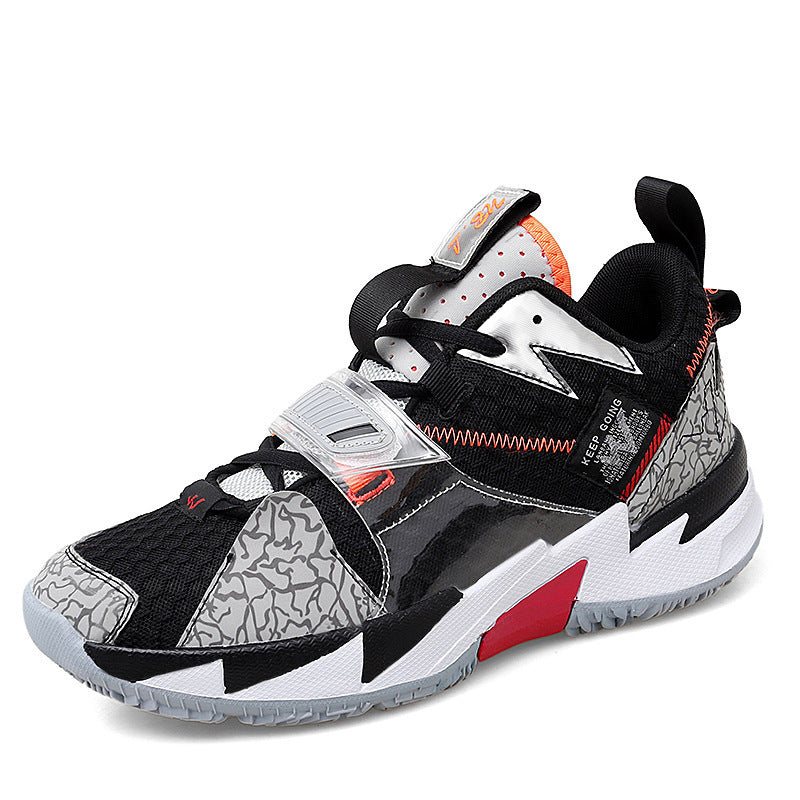 Automne Flying Surface Woven Chaussures de basketball pour jeunes