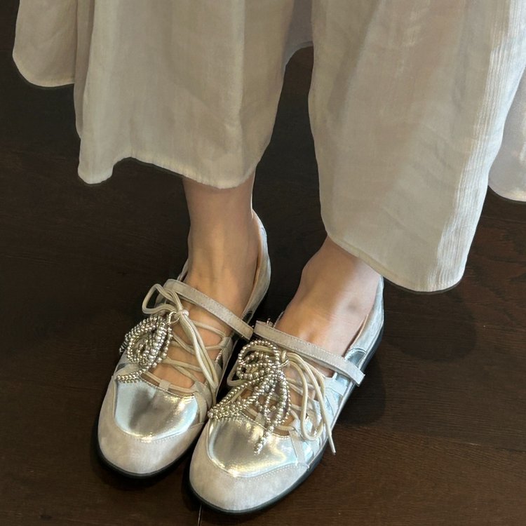 Été Femmes Dentelle-Up Mary Janes