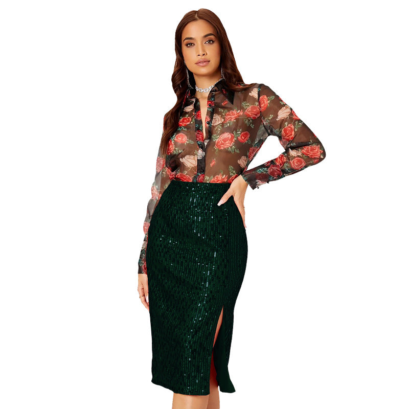 Robe de paillette de gaine d'hiver pour femmes