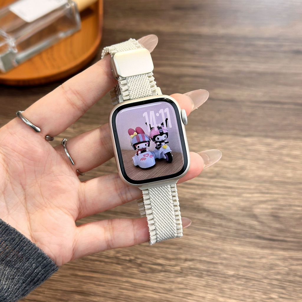 Bracelet de montre en nylon avec fermoir magnétique adapté pour le design de la dentelle de petite taille