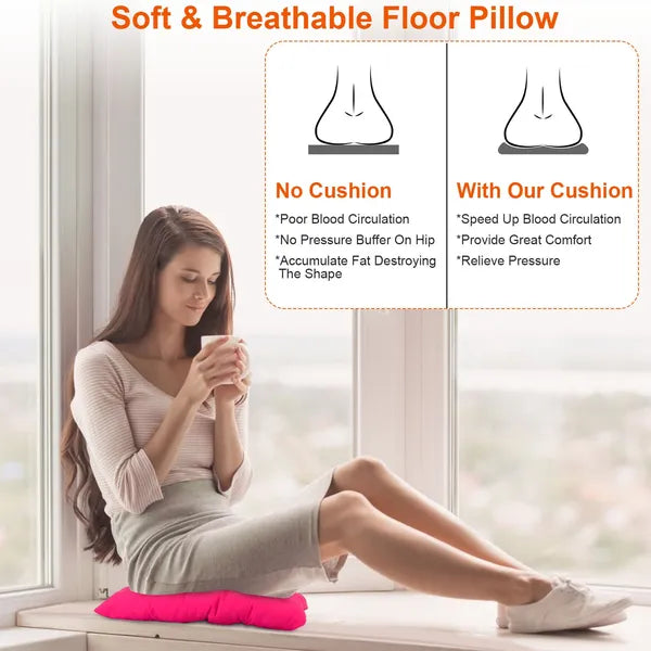 Coussin de chaise 4Pcs 17.72x17.72x2.37in Soft Tie sur les tapis carrés pour la maison