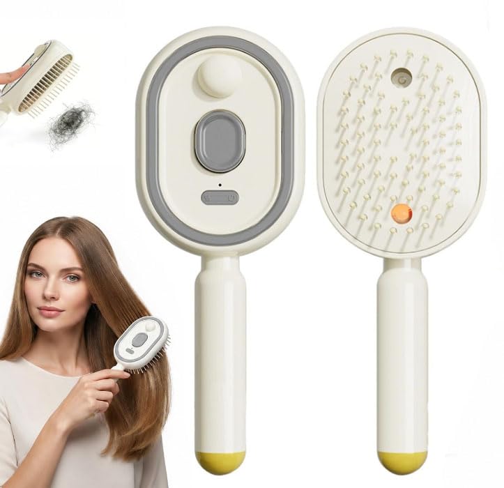 Brosse pour cheveux de massage à spray électrique