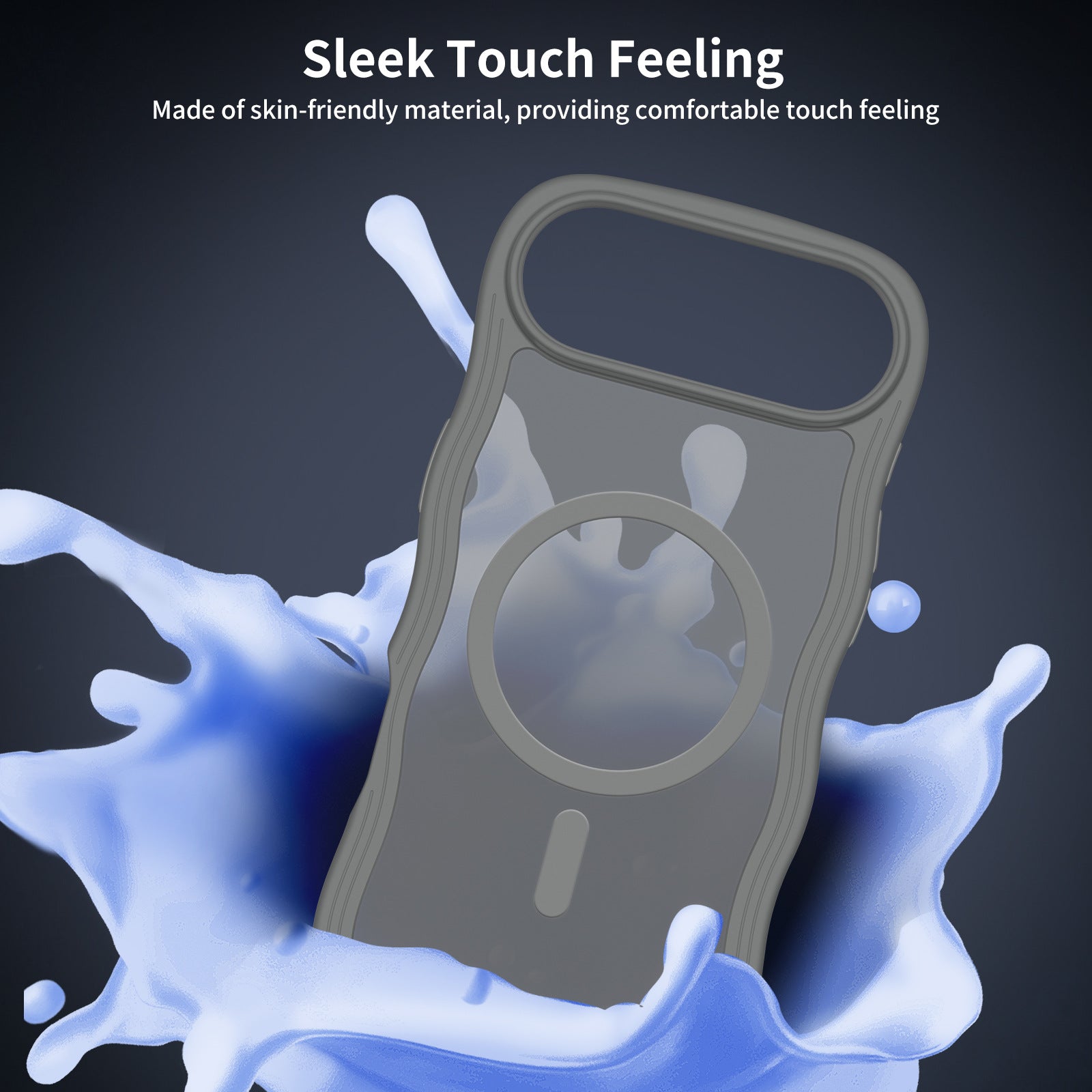 Courroies d'onde Skin Feeling Deux-en-un boîtier de téléphone à aspiration magnétique