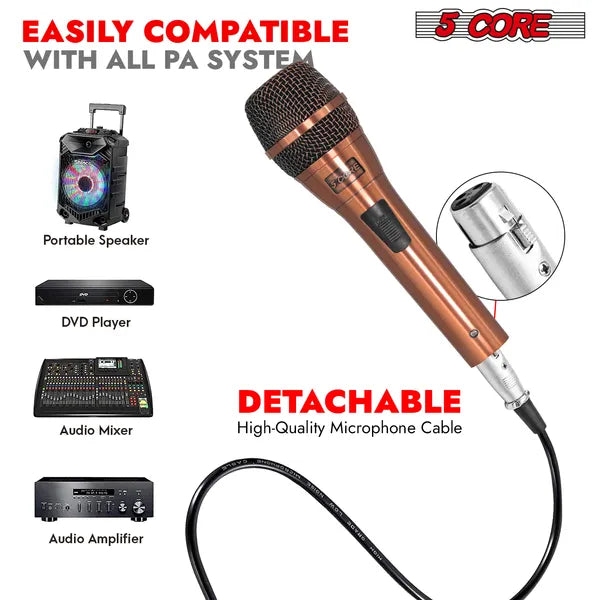 5 Core XLR Microphone Dynamic Mic Karaoke Singing Studio Microfono Mics portables