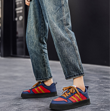 Chaussures de skate à rayures tendance pour hommes Best-seller