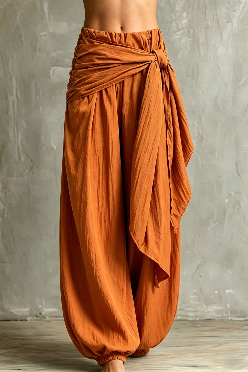 Pantalons décontractés pour femmes avec un design tie-waist