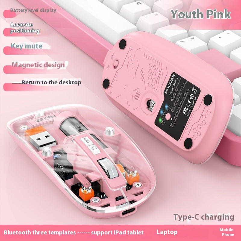 Ordinateurs de bureau sans fil transparents et ordinateur portable