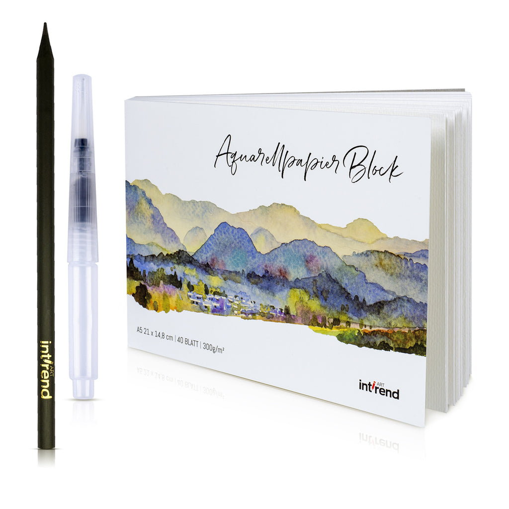Livre de croquis en aquarelle à pâte de bois à grains fins