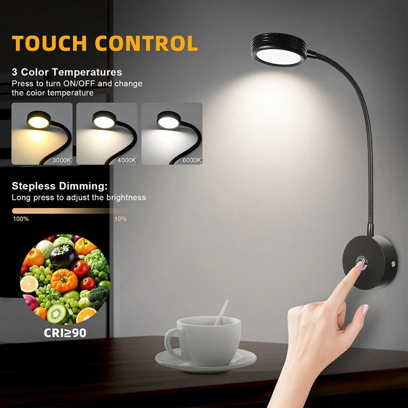 12V LED Touch Dimmable USB Spot Lecture lumière camping-car Campervan Caravan Boat