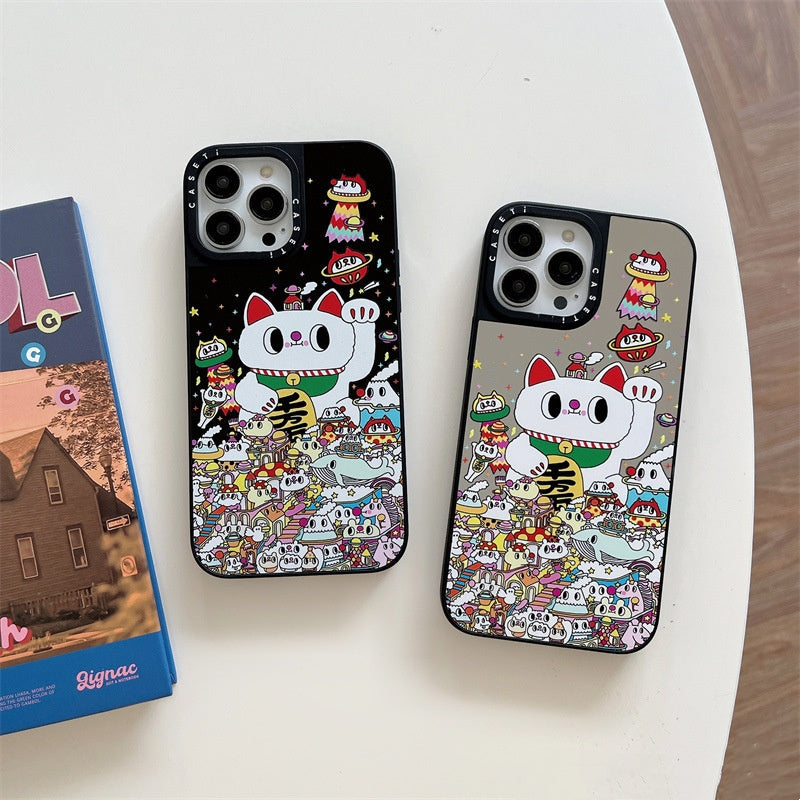 Illustration Lucky Cat Étui de téléphone résistant aux gouttes