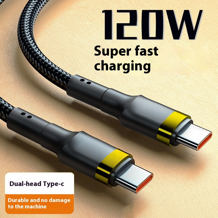 6A Double câble USB de type C 120W charge rapide